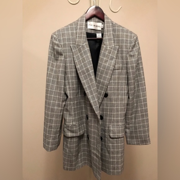 JH Collectibles Vintage Wool grey plaid blazer, size 6 - Picture 2 of 5